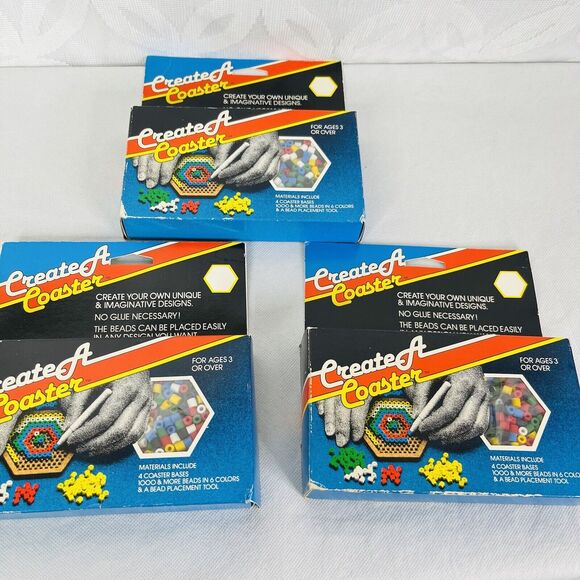5 for $25| 3 Sets Of Create a Coaster Packs 1981 JCP - Picture 1 of 3